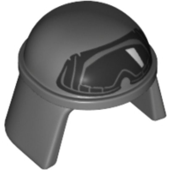 Minifigure, Headgear Helmet SW Imperial Pilot with Black Goggles Pattern (AT-ST Driver)