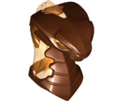 Minifigure, Head, Modified Snake, Cobra with Closed Mouth with Trans-Orange Eyes and Flames Pattern