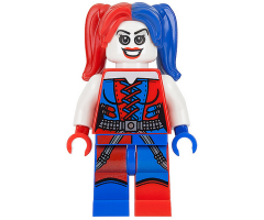 Harley Quinn - Blue and Red Hands and Pigtails