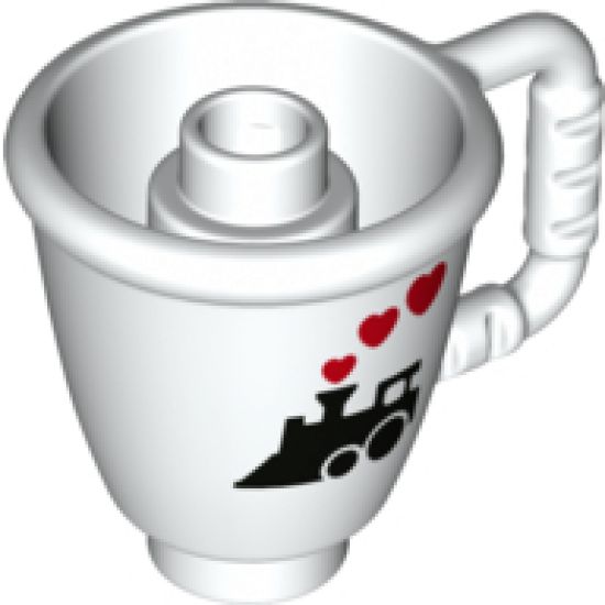 Duplo, Figure Wear & Utensil Ice Cup with Steam Train and Hearts Pattern