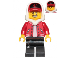Jack Davids - Red Jacket with Cap and Hood (Large Smile / Grumpy)