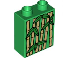 Duplo, Brick 1 x 2 x 2 with Bamboo Pattern