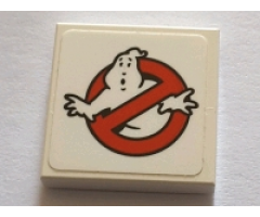 Tile 2 x 2 with Ghostbusters Logo Pattern (Sticker) - Set 75827