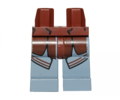 Hips and Sand Blue Legs with Reddish Brown Coattails Pattern (SW Naboo Security Officer)