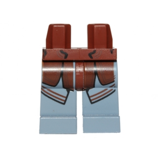 Hips and Sand Blue Legs with Reddish Brown Coattails Pattern (SW Naboo Security Officer)