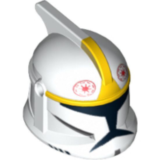 Minifigure, Headgear Helmet SW Clone Trooper with Holes, Clone Pilot Pattern