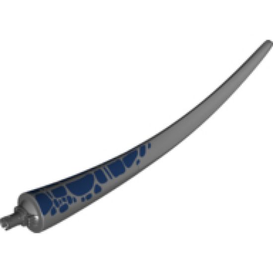Animal, Body Part Dinosaur Tail Baryonyx with Pin and Dark Blue Spots Pattern