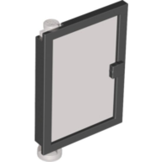 Door 1 x 4 x 5 Left with Trans-Black Glass