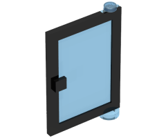 Door 1 x 4 x 5 Right with Trans-Light Blue Glass