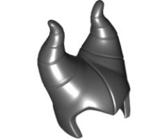 Minifigure, Headgear Head Top with Widow's Peak and 2 Large Curved Segmented Horns (Maleficent)