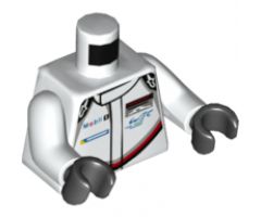 Torso Speed Champions with Mobil 1 and WEC Logo on Front, Porsche Design Logo on Back Pattern / White Arms / Black Hands