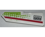 Technic, Panel Fairing #22 Very Small Smooth, Side A with Red Stripe, Lime Dots and 'MANI FOLD' Pattern (Sticker) - Set 42065