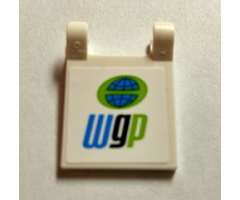 Flag 2 x 2 Square with 'wgp' World Grand Prix Logo Pattern (Sticker) - Set 8206