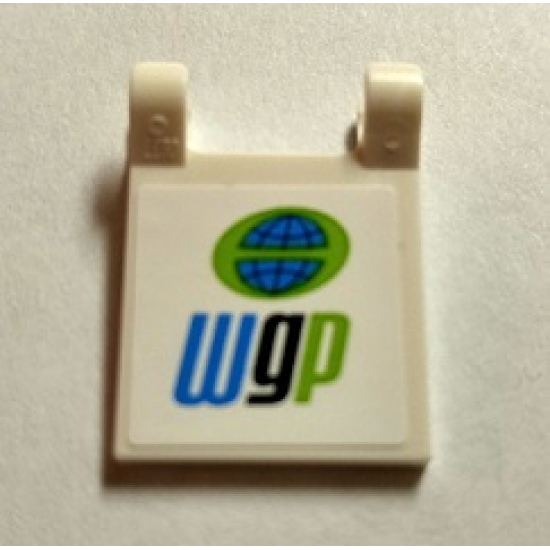 Flag 2 x 2 Square with 'wgp' World Grand Prix Logo Pattern (Sticker) - Set 8206
