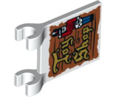 Flag 2 x 2 Square with Gold 'Toy Shop' and Nutcracker Drummer on Wood Background Pattern