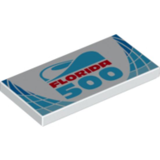 Tile 2 x 4 with 'FLORIDA 500' Pattern