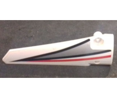 Technic, Panel Fairing # 6 Long Smooth, Side B with Black and Red Stripes and Silver Pattern (Sticker) - Set 42000