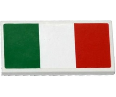 Tile 2 x 4 with Italian Flag Pattern (Sticker) - Set 75912