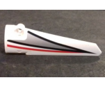 Technic, Panel Fairing # 5 Long Smooth, Side A with Black and Red Stripes and Silver Pattern (Sticker) - Set 42000