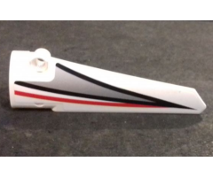 Technic, Panel Fairing # 5 Long Smooth, Side A with Black and Red Stripes and Silver Pattern (Sticker) - Set 42000