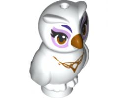 Animal, Air Owl, Elves with Gold Beak, Eyes and Necklace and Lavender Eye Borders Pattern (Nascha)