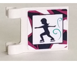 Flag 2 x 2 Square with Female Figure Skater Pattern (Sticker) - Set 41322