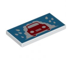 Tile 2 x 4 with Car Wash Pattern