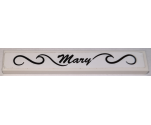 Tile 1 x 6 with 'Mary' in Black Cursive Pattern (Sticker) - Set 60147