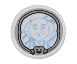 Road Sign 2 x 2 Round with Clip with Mirror with Man in Dark Bluish Gray Frame Pattern (Sticker) - Set 41067