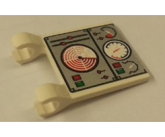 Flag 2 x 2 Square with Gauges, Switches, Sliders and Lights Pattern (Sticker) - Set 7944
