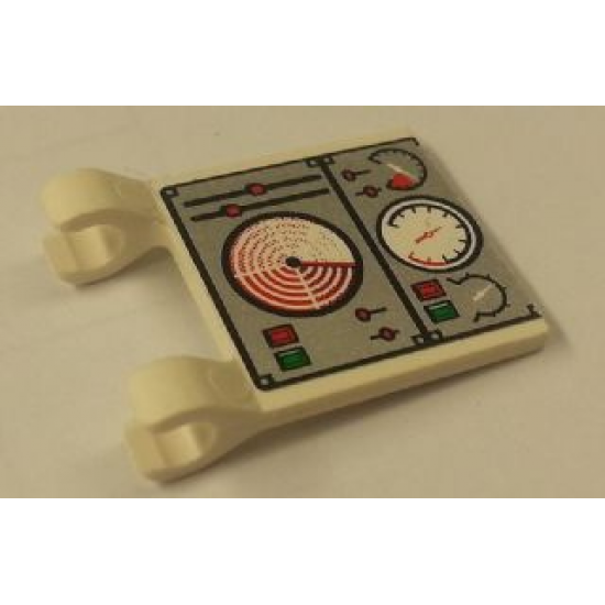 Flag 2 x 2 Square with Gauges, Switches, Sliders and Lights Pattern (Sticker) - Set 7944