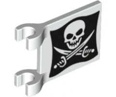 Flag 2 x 2 Square with Skull and Crossed Cutlasses (Jolly Roger) Pattern