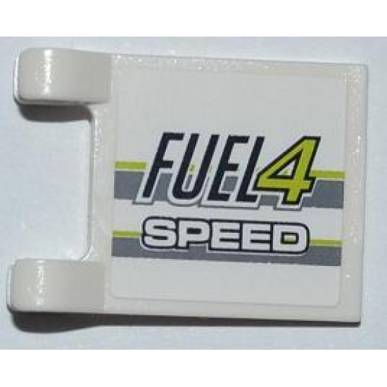 Flag 2 x 2 Square with 'FUEL4' and 'SPEED' Pattern on Both Sides (Stickers) - Set 8186