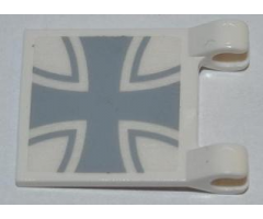 Flag 2 x 2 Square with Iron Cross Pattern (Sticker) - Set 7198