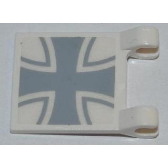 Flag 2 x 2 Square with Iron Cross Pattern (Sticker) - Set 7198
