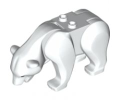 Polar Bear with 2 Studs on Back and Black Eyes and Nose Pattern