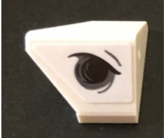 Slope 45 2 x 1 Double / Inverted - with Bottom Stud Holder with Right Angry Eye Pattern (Sticker) - Set 76075