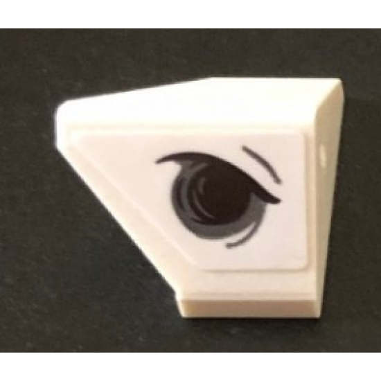Slope 45 2 x 1 Double / Inverted - with Bottom Stud Holder with Right Angry Eye Pattern (Sticker) - Set 76075