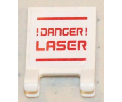 Flag 2 x 2 Square with '!DANGER! LASER' Pattern (Sticker) - Set 5985