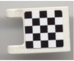 Flag 2 x 2 Square with Checkered Pattern on Both Sides, Black Corners (Stickers)