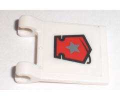 Flag 2 x 2 Square with Space Police 3 Badge Pattern (Sticker) - Set 5969