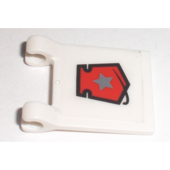 Flag 2 x 2 Square with Space Police 3 Badge Pattern (Sticker) - Set 5969