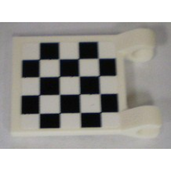 Flag 2 x 2 Square with Checkered Pattern on Both Sides, White Corners (Stickers) - Sets 8864 / 8897 / 8898 / 8899