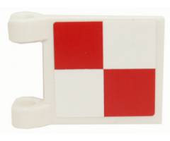 Flag 2 x 2 Square with SpongeBob Red and White Checkered Pattern (Sticker) - Sets 3825 / 3833