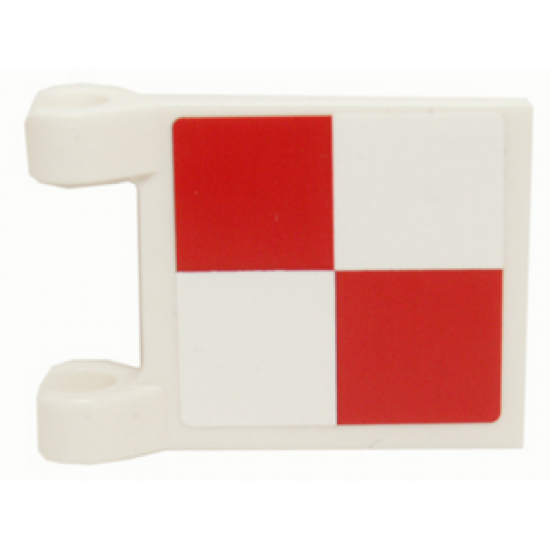 Flag 2 x 2 Square with SpongeBob Red and White Checkered Pattern (Sticker) - Sets 3825 / 3833
