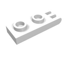 Hinge Plate 1 x 2 with 3 Fingers - Hollow Studs