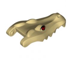 Animal, Body Part Alligator / Crocodile Head Upper Jaw with Red Eyes Pattern