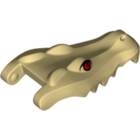 Animal, Body Part Alligator / Crocodile Head Upper Jaw with Red Eyes Pattern