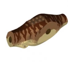 Animal, Body Part Dinosaur Middle Tyrannosaurus rex with Medium Nougat Top with Dark Brown Stripes Pattern