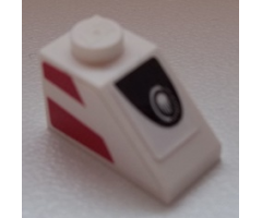 Slope 45 2 x 1 with Headlight and 2 Red Stripes on Side Pattern Model Right Side (Stickers) - Set 75876